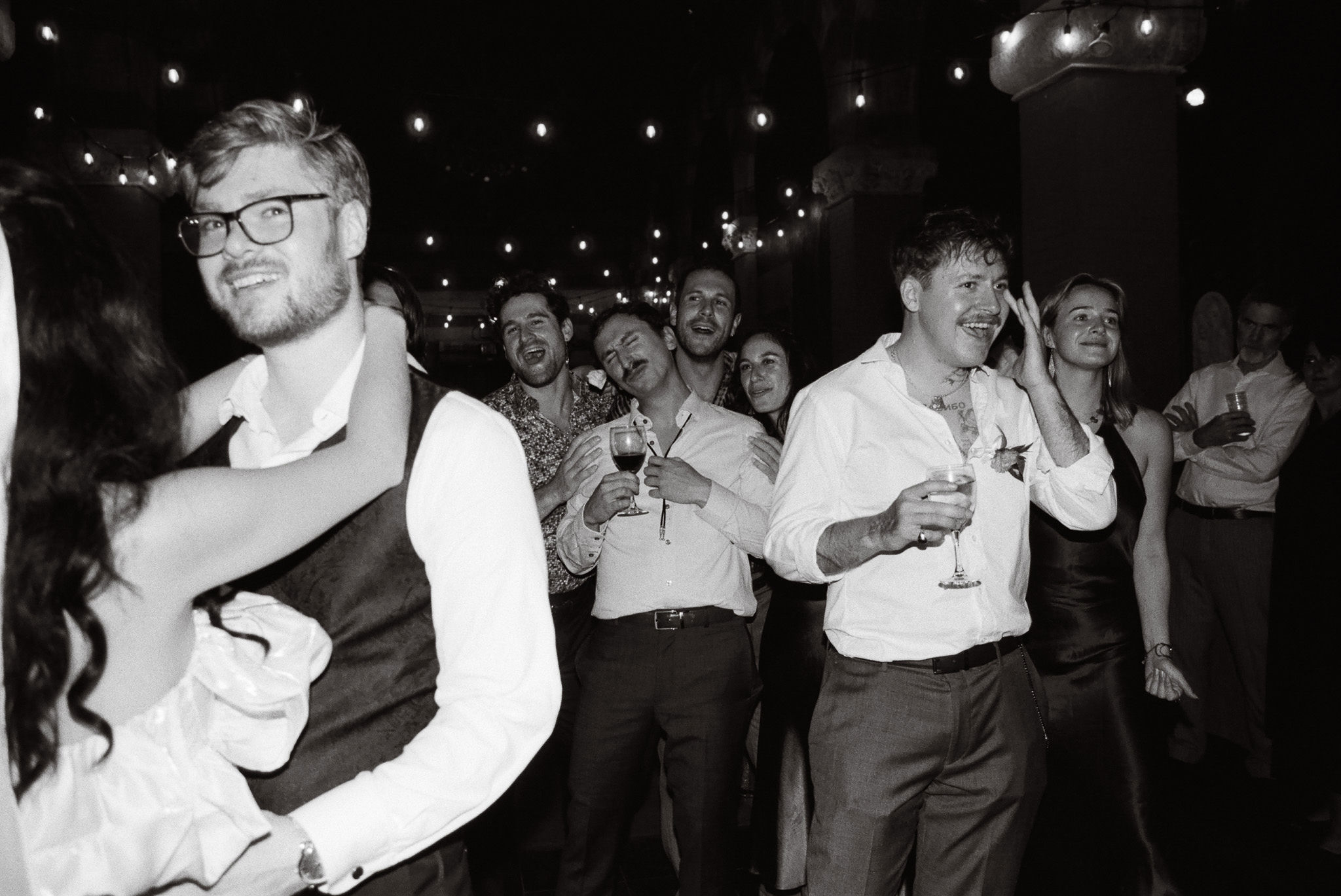 first dance in black and white shot on film by parkers pictures