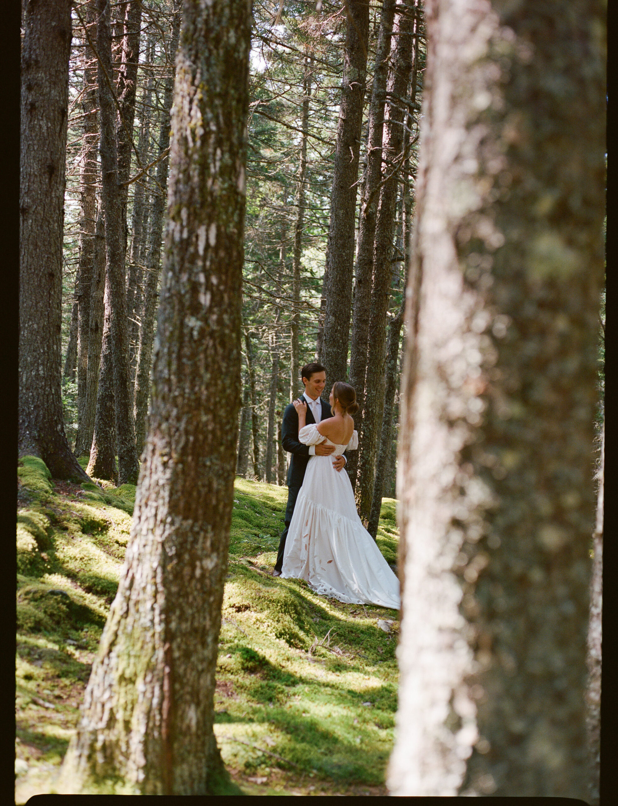 Mount Desert Island Maine wedding portrait shot on film taken by Parkers Pictures